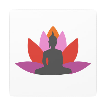 Buddha Lotus Canvas Print | Tropical | Meditation & Yoga Wall Art