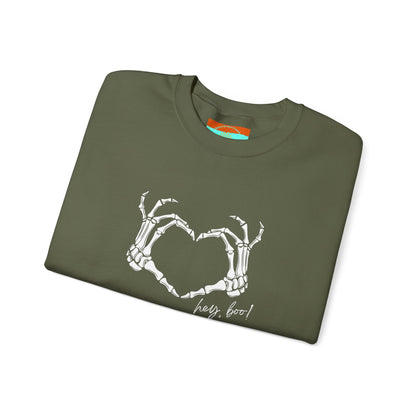 Hey Boo! Skeleton Hands Crewneck Sweatshirt