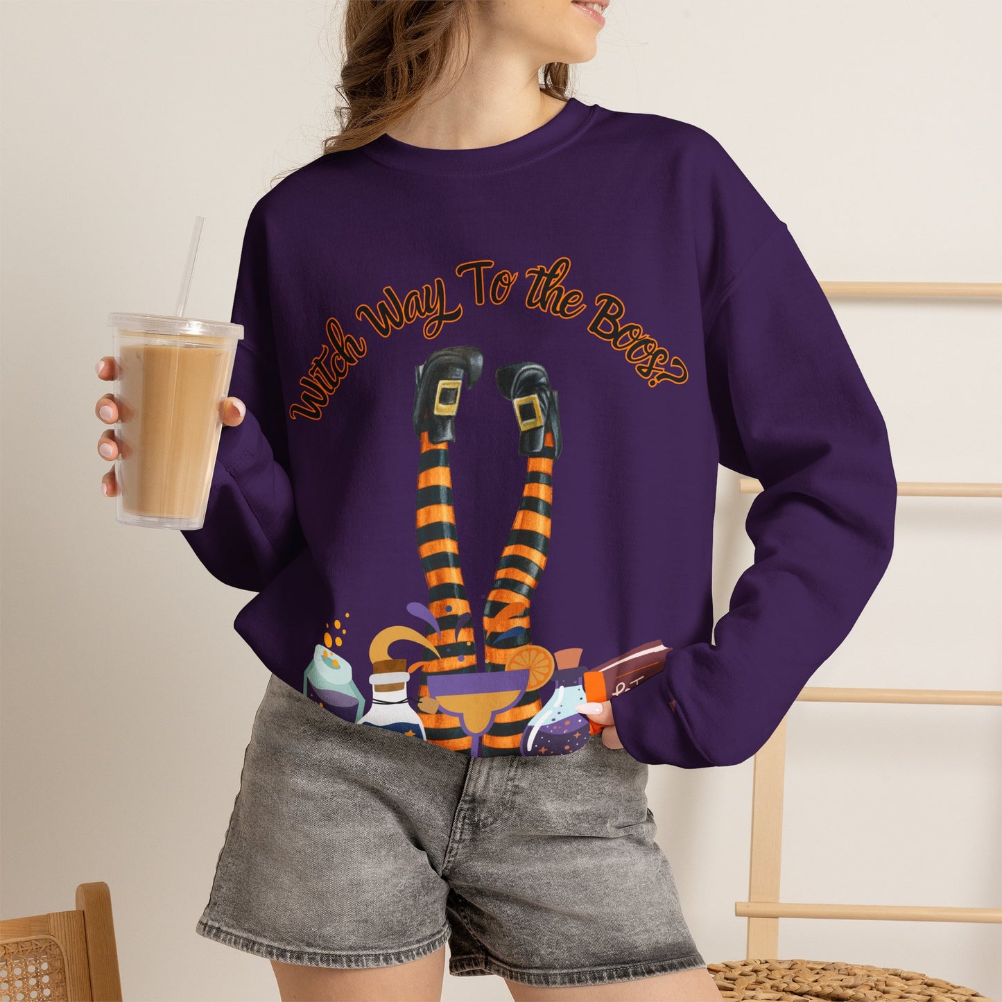 Witch Way To The Boos? Crewneck Sweatshirt
