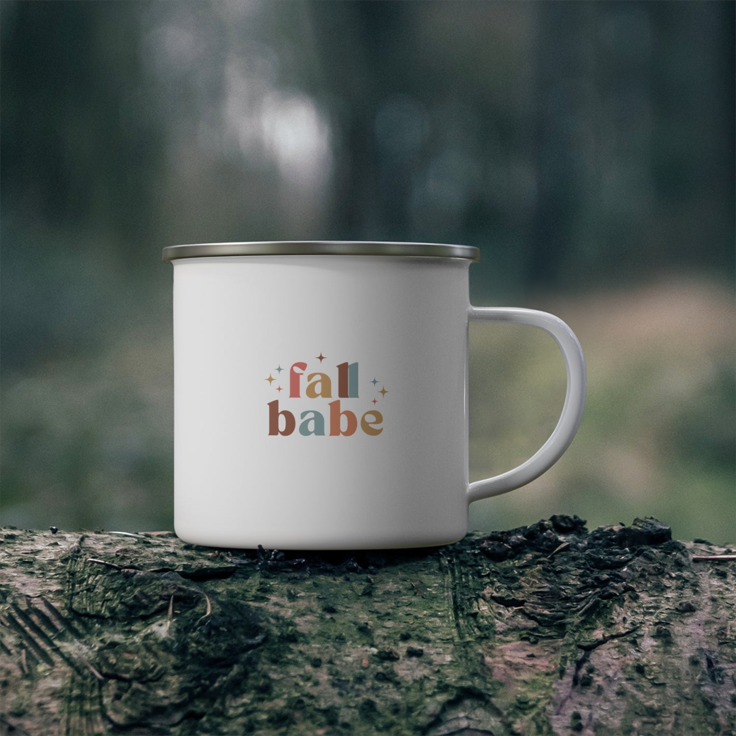 Fall Babe Enamel Camping Mug