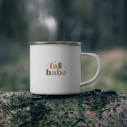 Fall Babe Enamel Camping Mug